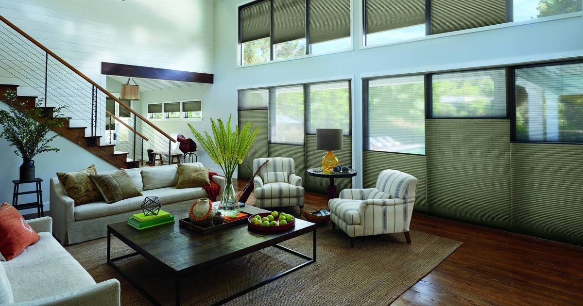 Duette® Honeycomb Shades near Sonoma County, California (CA), Hunter Douglas motorized shades for your living room