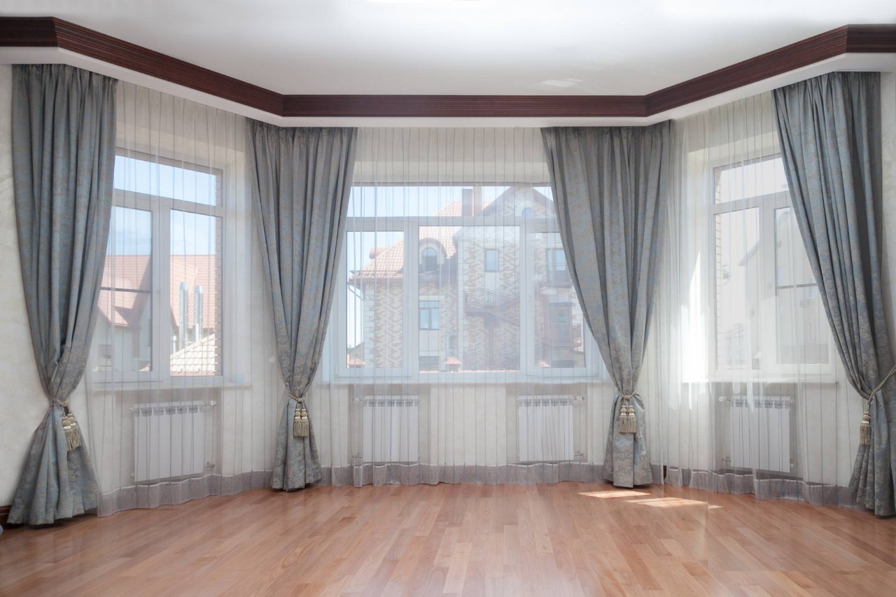 Expansive window treatments for a bay window in Santa Rosa, California (CA) 